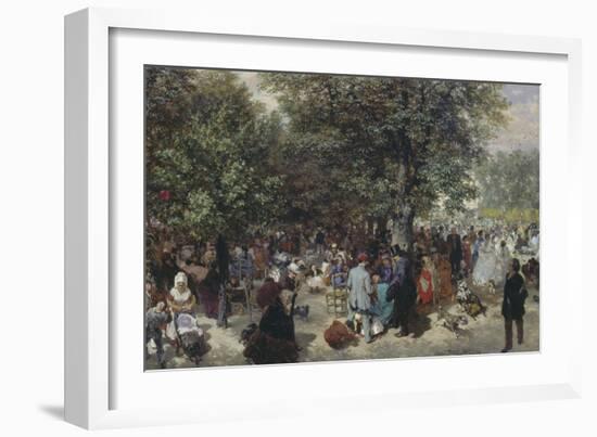 Afternoon in the Tuileries, 1867-Adolph von Menzel-Framed Giclee Print