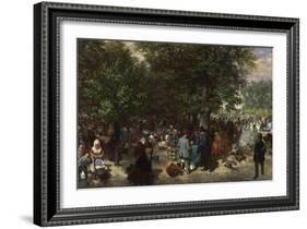 Afternoon in the Tuileries Gardens-Adolph Friedrich Erdmann von Menzel-Framed Giclee Print