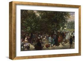 Afternoon in the Tuileries Gardens-Adolph Friedrich Erdmann von Menzel-Framed Giclee Print