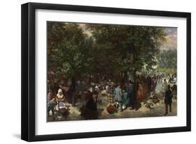 Afternoon in the Tuileries Gardens-Adolph Friedrich Erdmann von Menzel-Framed Giclee Print