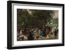 Afternoon in the Tuileries Gardens-Adolph Friedrich Erdmann von Menzel-Framed Giclee Print