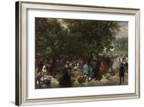 Afternoon in the Tuileries Gardens-Adolph Friedrich Erdmann von Menzel-Framed Giclee Print