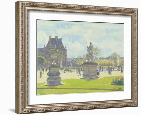 Afternoon in the Tuileries, Paris-Julian Barrow-Framed Giclee Print