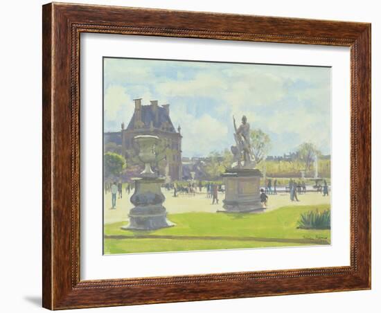 Afternoon in the Tuileries, Paris-Julian Barrow-Framed Giclee Print