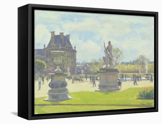 Afternoon in the Tuileries, Paris-Julian Barrow-Framed Premier Image Canvas