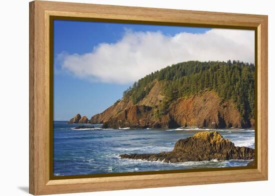 Afternoon Light along Short Beach and Indian Beach, Ecola State Park, Oregon Coast-Craig Tuttle-Framed Premier Image Canvas