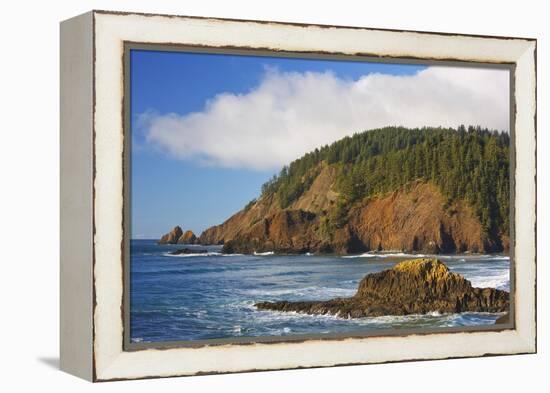 Afternoon Light along Short Beach and Indian Beach, Ecola State Park, Oregon Coast-Craig Tuttle-Framed Premier Image Canvas