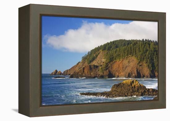 Afternoon Light along Short Beach and Indian Beach, Ecola State Park, Oregon Coast-Craig Tuttle-Framed Premier Image Canvas