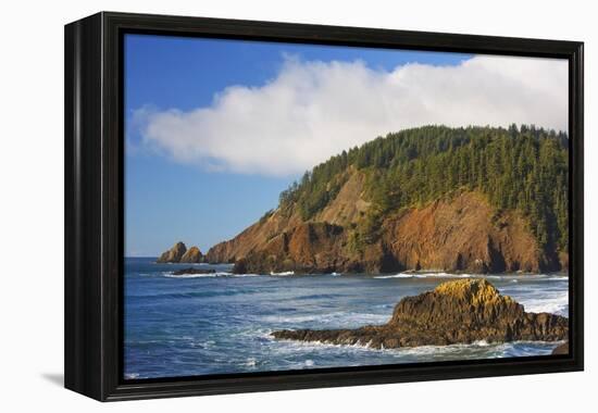 Afternoon Light along Short Beach and Indian Beach, Ecola State Park, Oregon Coast-Craig Tuttle-Framed Premier Image Canvas