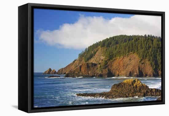 Afternoon Light along Short Beach and Indian Beach, Ecola State Park, Oregon Coast-Craig Tuttle-Framed Premier Image Canvas