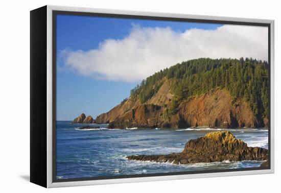 Afternoon Light along Short Beach and Indian Beach, Ecola State Park, Oregon Coast-Craig Tuttle-Framed Premier Image Canvas