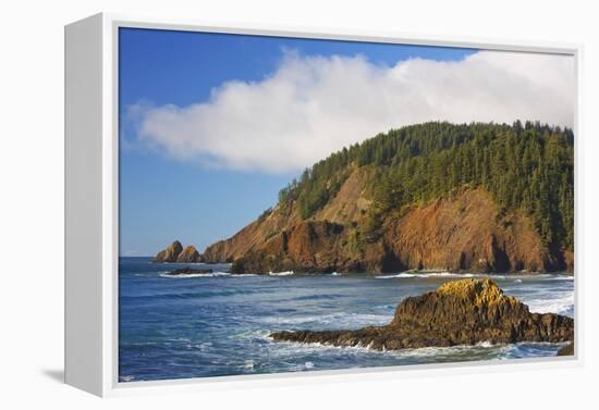 Afternoon Light along Short Beach and Indian Beach, Ecola State Park, Oregon Coast-Craig Tuttle-Framed Premier Image Canvas