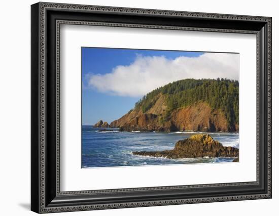Afternoon Light along Short Beach and Indian Beach, Ecola State Park, Oregon Coast-Craig Tuttle-Framed Photographic Print