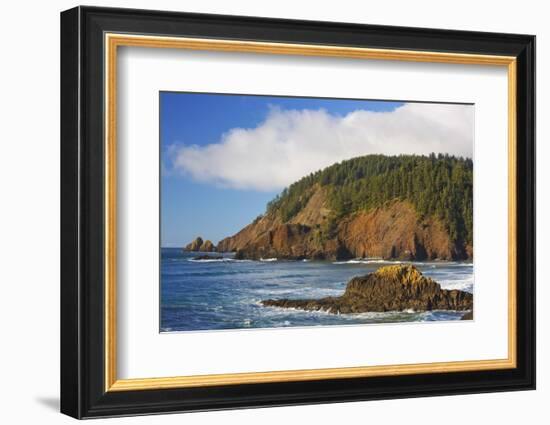 Afternoon Light along Short Beach and Indian Beach, Ecola State Park, Oregon Coast-Craig Tuttle-Framed Photographic Print