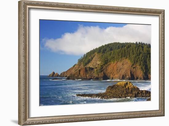 Afternoon Light along Short Beach and Indian Beach, Ecola State Park, Oregon Coast-Craig Tuttle-Framed Photographic Print