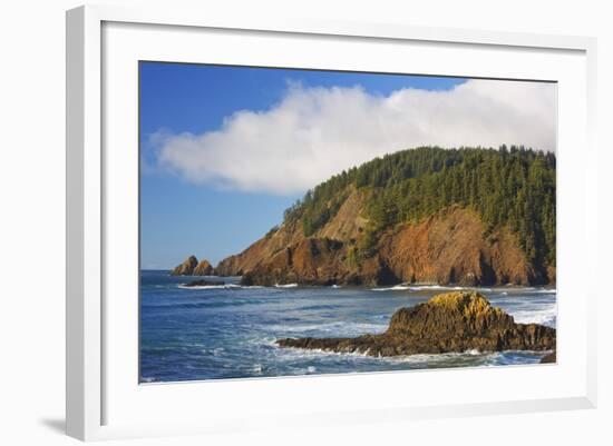 Afternoon Light along Short Beach and Indian Beach, Ecola State Park, Oregon Coast-Craig Tuttle-Framed Photographic Print