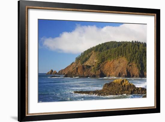 Afternoon Light along Short Beach and Indian Beach, Ecola State Park, Oregon Coast-Craig Tuttle-Framed Photographic Print