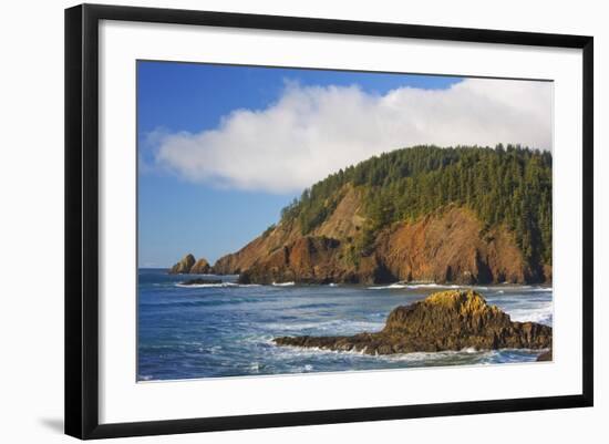 Afternoon Light along Short Beach and Indian Beach, Ecola State Park, Oregon Coast-Craig Tuttle-Framed Photographic Print