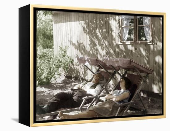 Afternoon Nap-null-Framed Premier Image Canvas