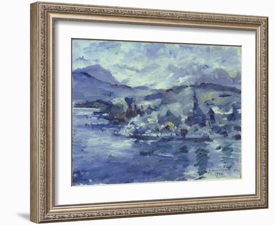 Afternoon on Lake Lucerne, 1924-Lovis Corinth-Framed Giclee Print