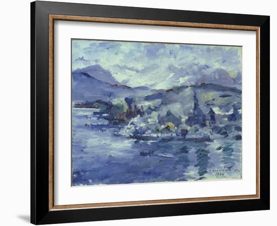 Afternoon on Lake Lucerne, 1924-Lovis Corinth-Framed Giclee Print