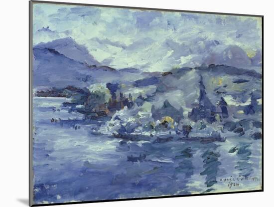 Afternoon on Lake Lucerne, 1924-Lovis Corinth-Mounted Giclee Print