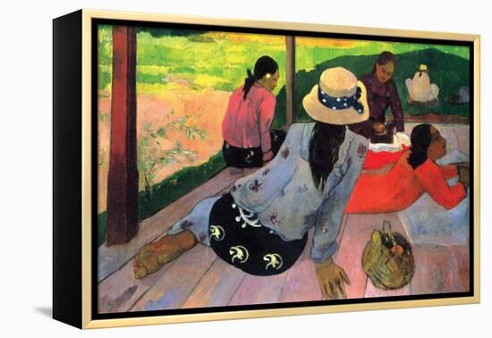 Afternoon Quiet Hour-Paul Gauguin-Framed Stretched Canvas