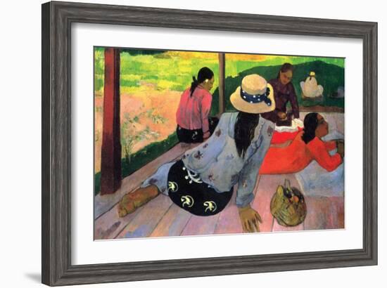 Afternoon Quiet Hour-Paul Gauguin-Framed Art Print