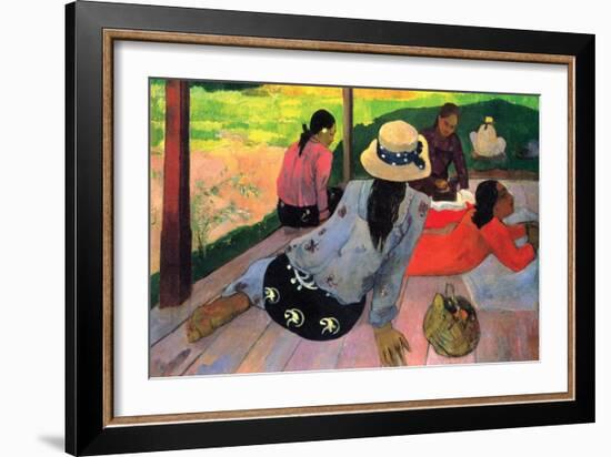 Afternoon Quiet Hour-Paul Gauguin-Framed Art Print