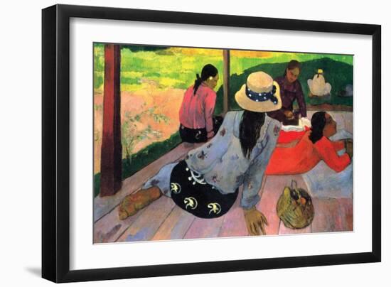 Afternoon Quiet Hour-Paul Gauguin-Framed Art Print