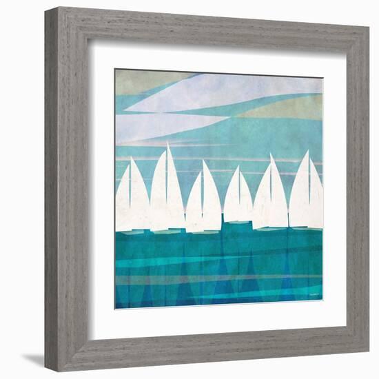 Afternoon Regatta I-Dan Meneely-Framed Art Print