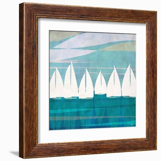 Afternoon Regatta I-Dan Meneely-Framed Art Print