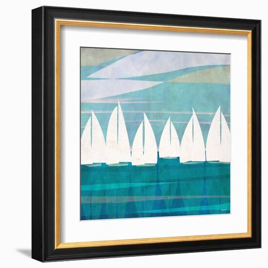 Afternoon Regatta I-Dan Meneely-Framed Art Print