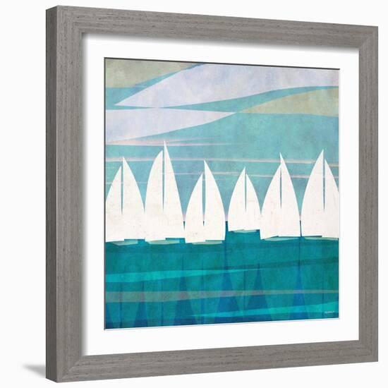 Afternoon Regatta I-Dan Meneely-Framed Art Print