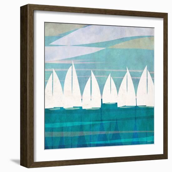 Afternoon Regatta I-Dan Meneely-Framed Art Print