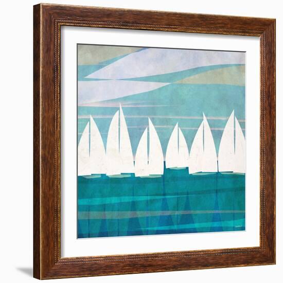 Afternoon Regatta I-Dan Meneely-Framed Art Print