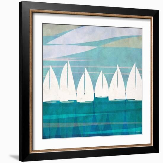 Afternoon Regatta I-Dan Meneely-Framed Art Print