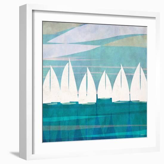 Afternoon Regatta I-Dan Meneely-Framed Art Print