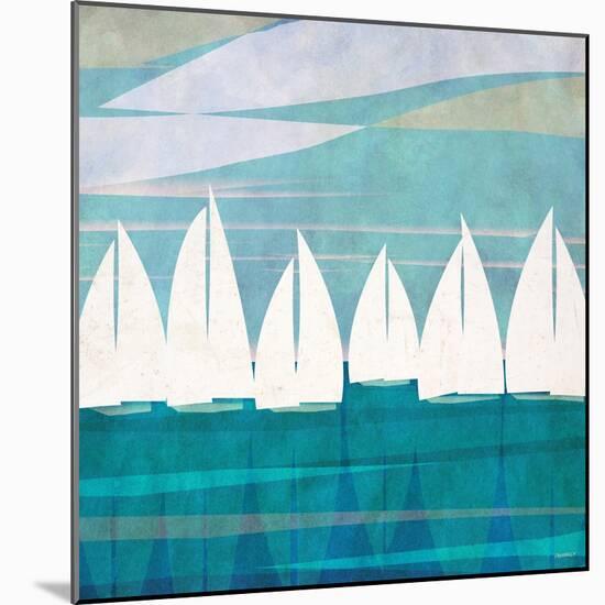 Afternoon Regatta I-Dan Meneely-Mounted Art Print