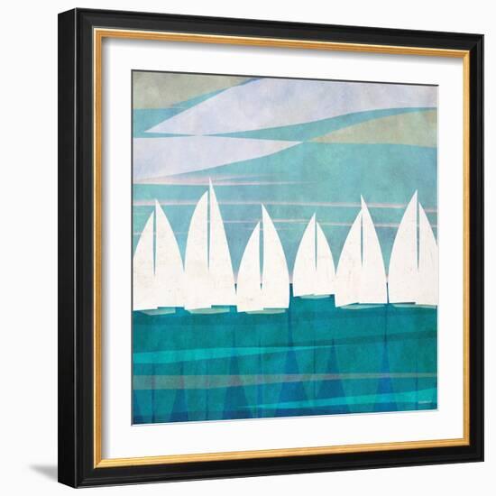 Afternoon Regatta I-Dan Meneely-Framed Art Print