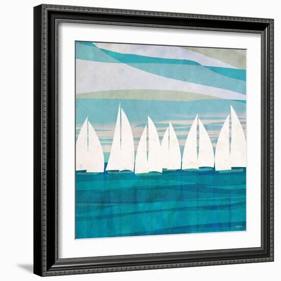 Afternoon Regatta II-Dan Meneely-Framed Art Print