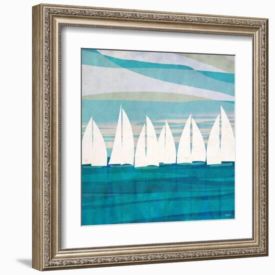 Afternoon Regatta II-Dan Meneely-Framed Art Print