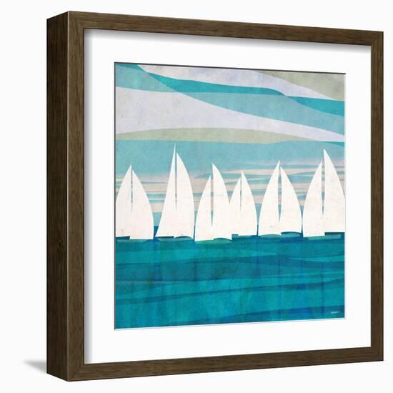 Afternoon Regatta II-Dan Meneely-Framed Art Print