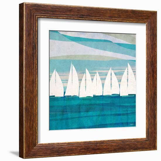 Afternoon Regatta II-Dan Meneely-Framed Art Print