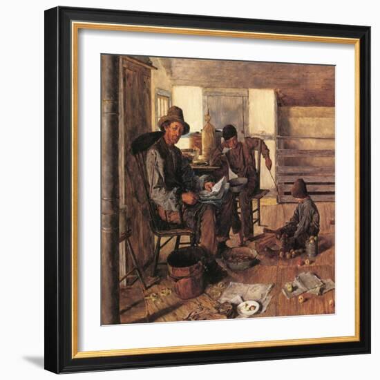 Afternoon Rest (Oil on Board)-Louis Charles Moeller-Framed Giclee Print