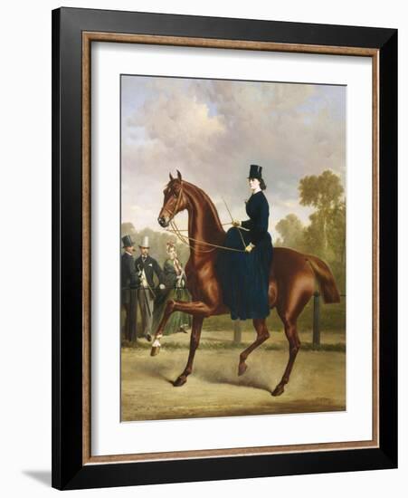 Afternoon Ride in Hyde Park, London-Alfred Frank De Prades-Framed Giclee Print