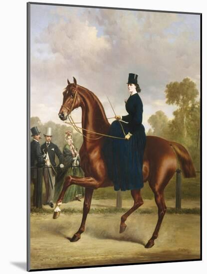 Afternoon Ride in Hyde Park, London-Alfred Frank De Prades-Mounted Giclee Print