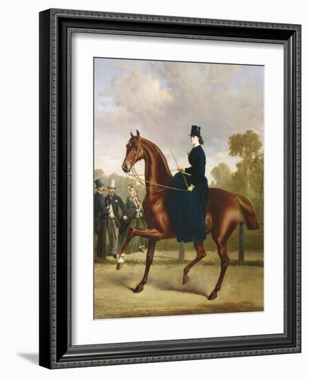 Afternoon Ride in Hyde Park, London-Alfred Frank De Prades-Framed Giclee Print