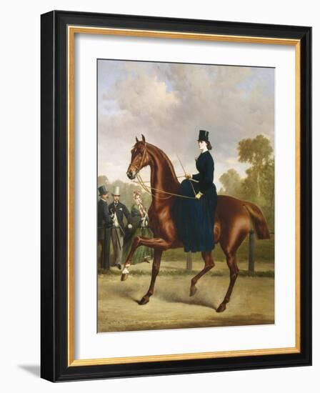 Afternoon Ride in Hyde Park, London-Alfred Frank De Prades-Framed Giclee Print