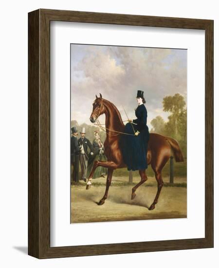 Afternoon Ride in Hyde Park, London-Alfred Frank De Prades-Framed Giclee Print